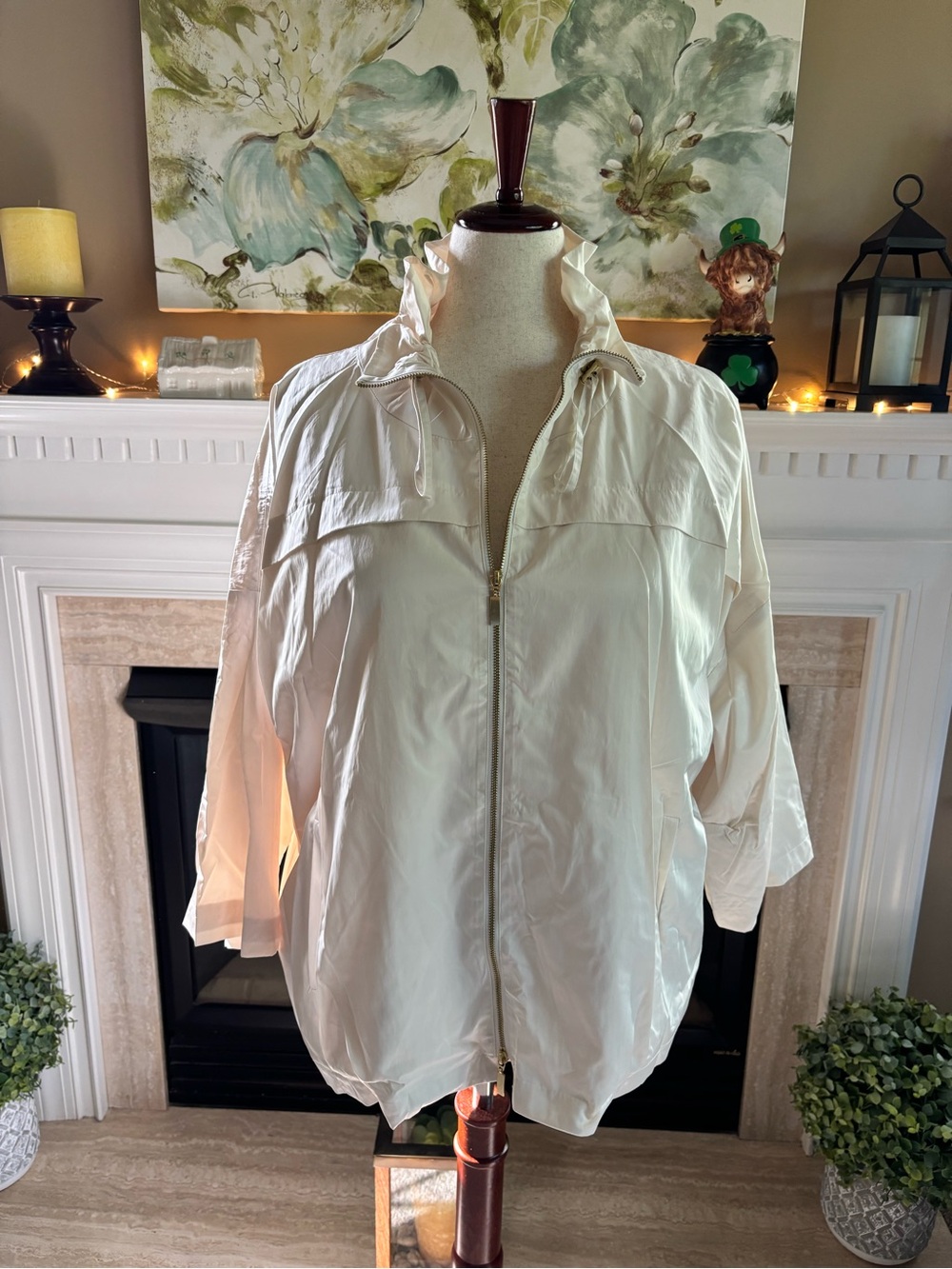 *NEW* Chico’s Travelers Funnel Neck Jacket - Modern Ecru - Size 20/22